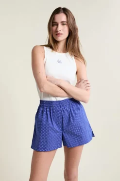 Best ETAM Pantalón corto de pijama estampado con algodón AZUL REAL