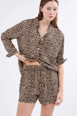 Sale ETAM Pantalón corto de pijama estampados MARRÓN