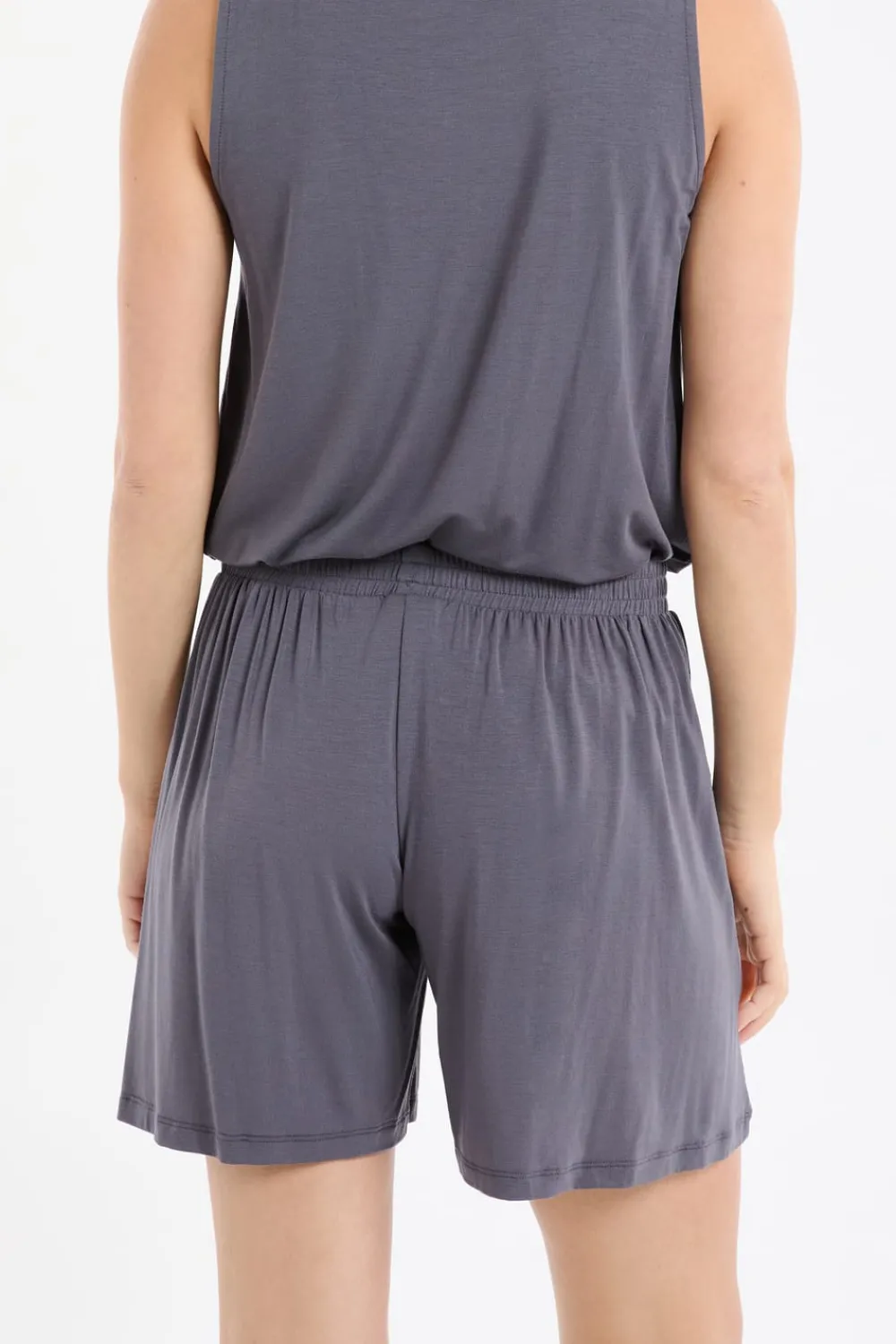 Best ETAM Pantalón corto de pijama liso ANTRACITA