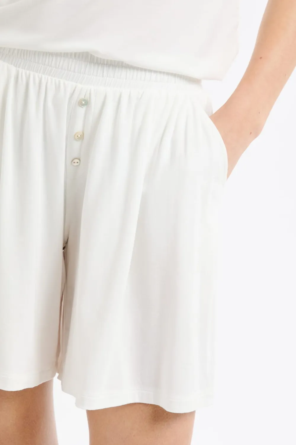 Clearance ETAM Pantalón corto de pijama liso BLANCO CRUDO
