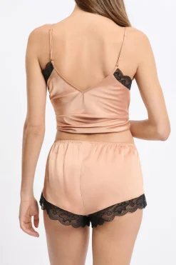 Online ETAM Pantalón corto de pijama satinado con detalles de encaje ARENA