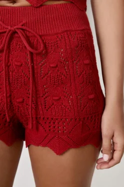 Clearance ETAM Pantalón corto de punto TERRACOTTA