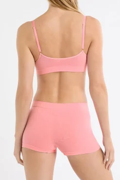 Best ETAM Pantalón corto masculino sin costuras con algodón ROSA