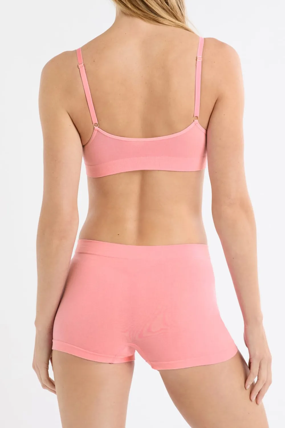 Best ETAM Pantalón corto masculino sin costuras con algodón ROSA