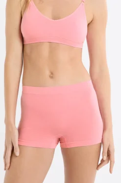 Best ETAM Pantalón corto masculino sin costuras con algodón ROSA