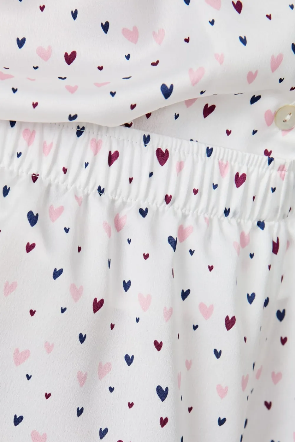 Clearance ETAM Pantalón cortos de pijama de satén con estampado de corazones MULTICOLOR