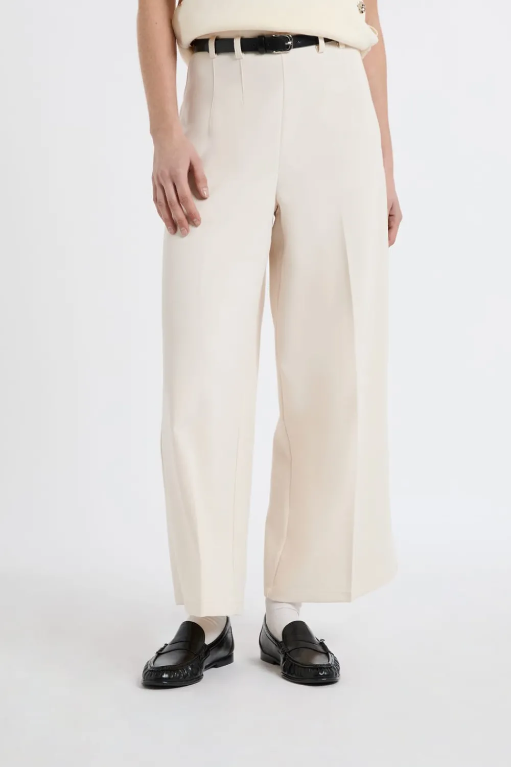 Hot ETAM Pantalón cropped lino