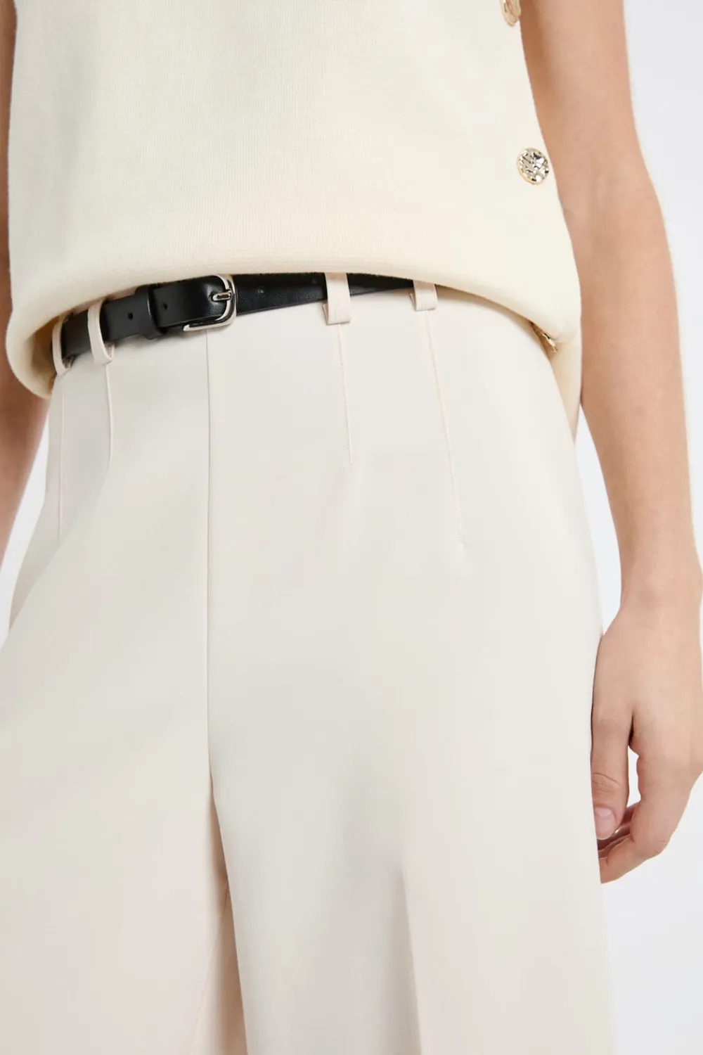Hot ETAM Pantalón cropped lino