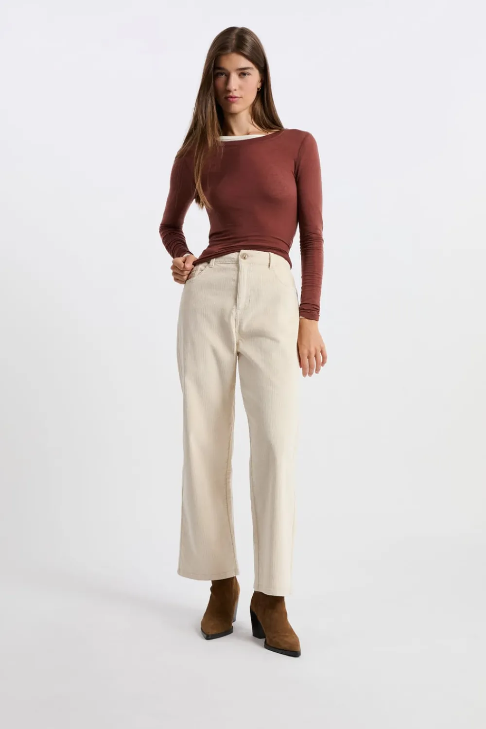 Outlet ETAM Pantalón de algodón BLANCO