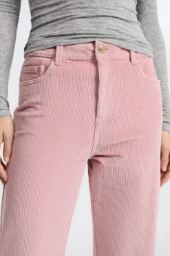 Hot ETAM Pantalón de algodón con efecto terciopelo ROSA EMPOLVADO