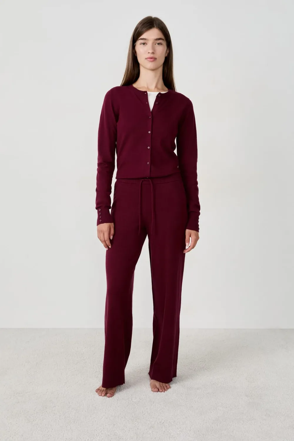 Discount ETAM Pantalón de pijama BURDEOS GRANATE