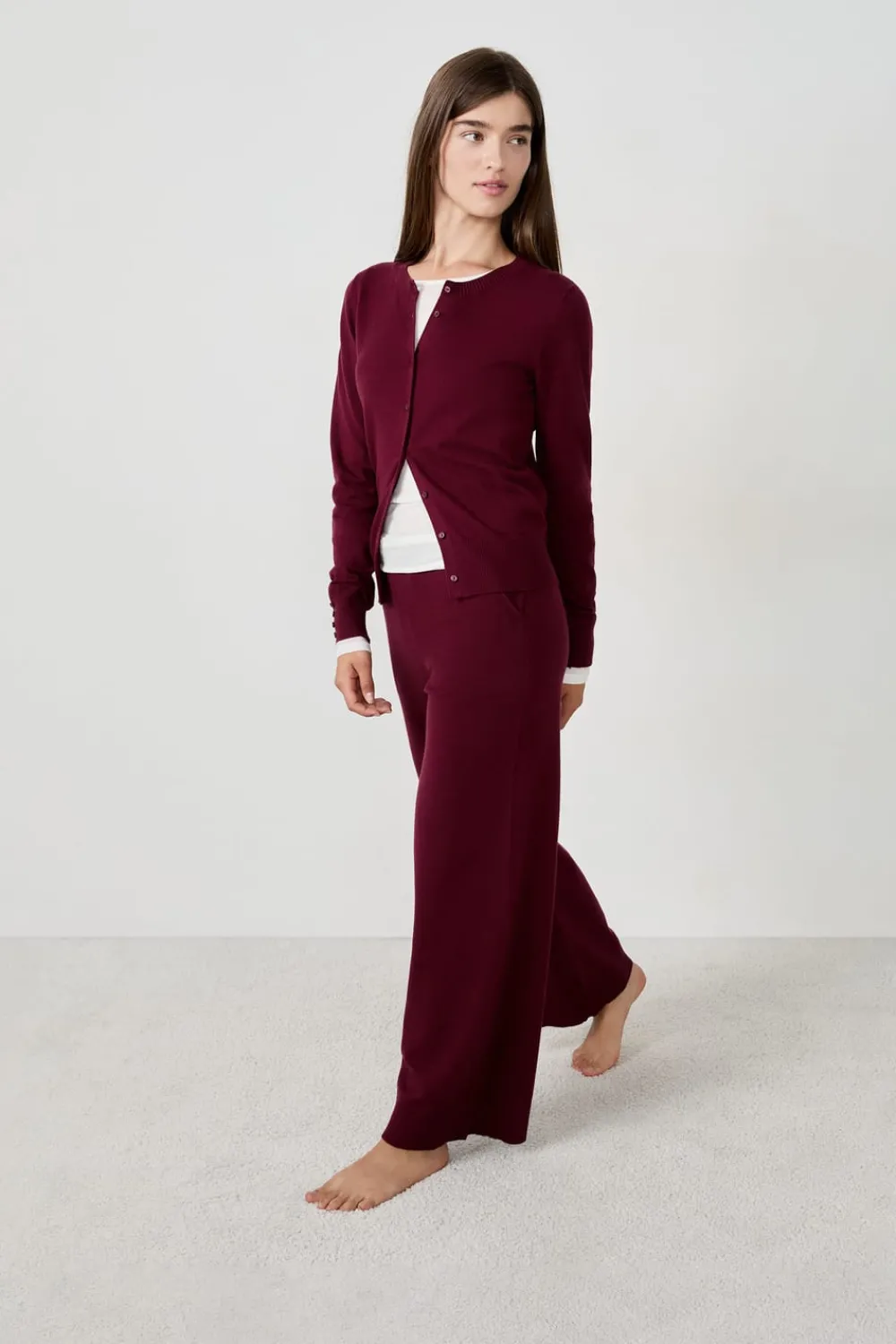 Discount ETAM Pantalón de pijama BURDEOS GRANATE