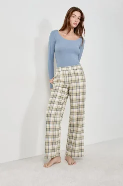 Outlet ETAM Pantalón de pijama a cuadros BEIGE