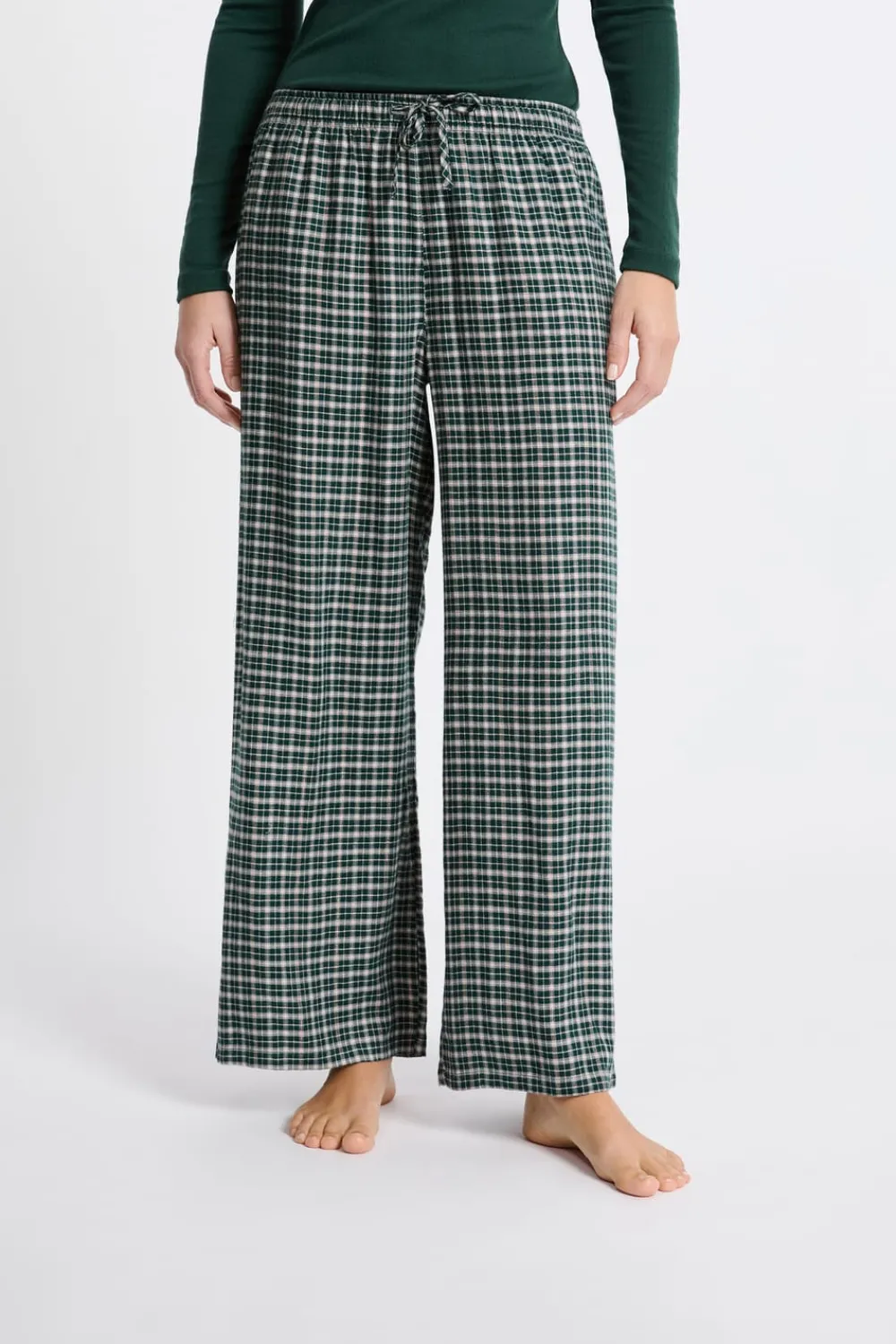 Discount ETAM Pantalón de pijama a cuadros VERDE
