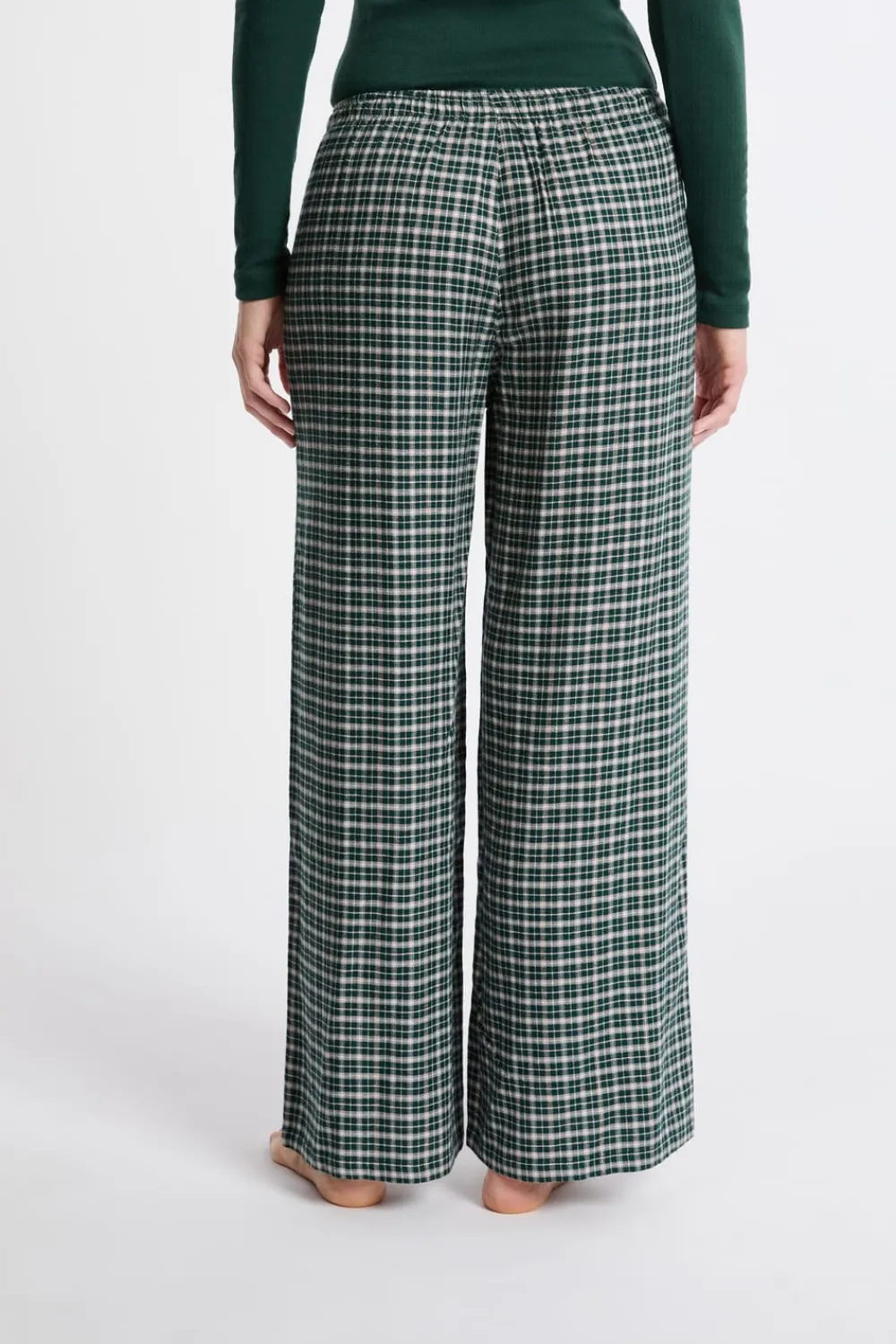 Discount ETAM Pantalón de pijama a cuadros VERDE