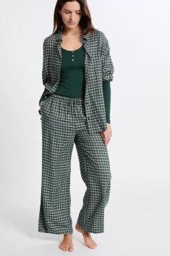 Discount ETAM Pantalón de pijama a cuadros VERDE