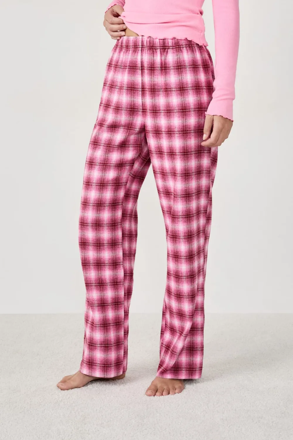 Sale ETAM Pantalón de pijama a cuadros ROSA