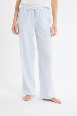 New ETAM Pantalón de pijama a cuadros de algodón AZUL