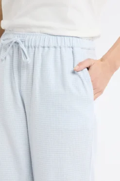 New ETAM Pantalón de pijama a cuadros de algodón AZUL
