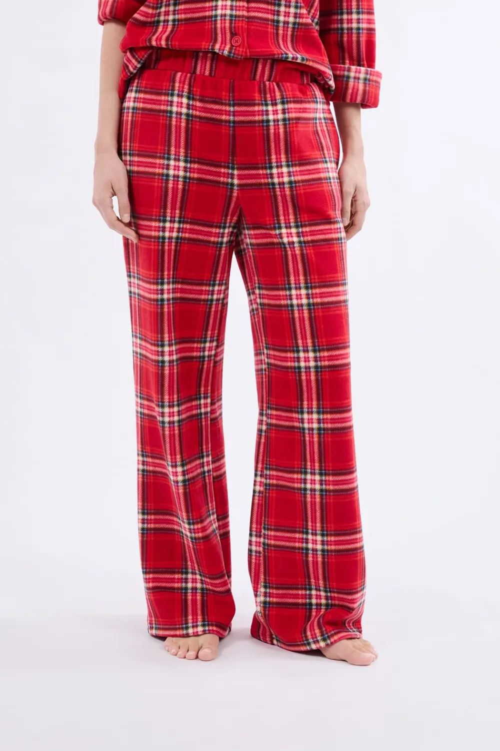 Hot ETAM Pantalón de pijama a cuadros ROJO