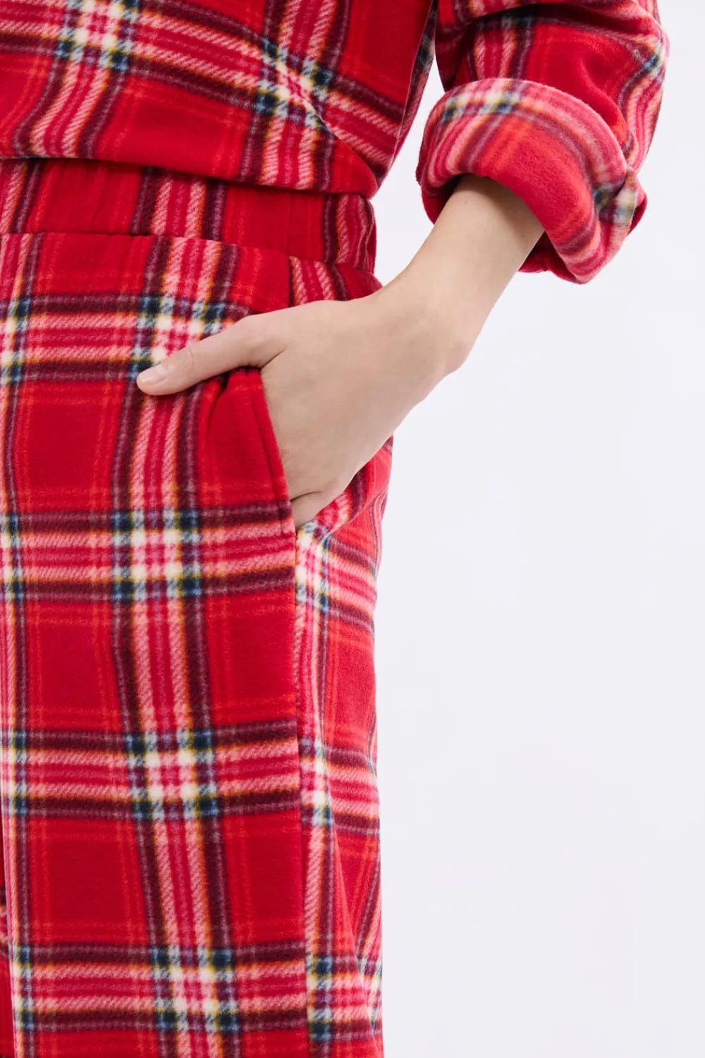 Hot ETAM Pantalón de pijama a cuadros ROJO