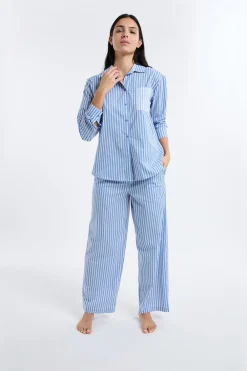 Outlet ETAM Pantalón de pijama a rayas AZUL CIELO