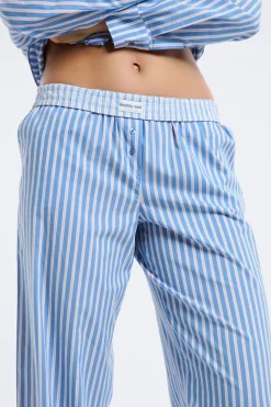 Outlet ETAM Pantalón de pijama a rayas AZUL CIELO