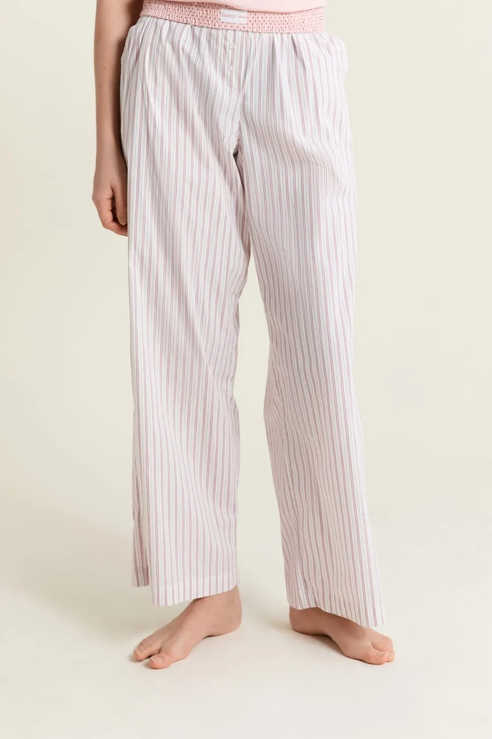 Online ETAM Pantalón de pijama a rayas con algodón ROSA