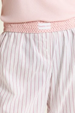 Online ETAM Pantalón de pijama a rayas con algodón ROSA