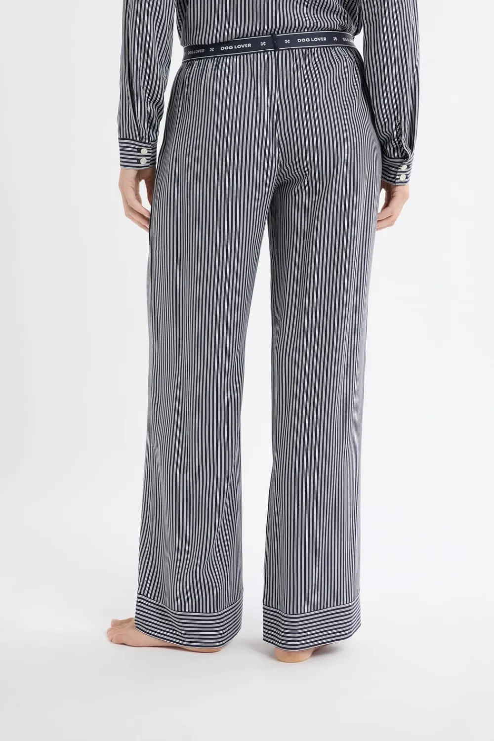 New ETAM Pantalón de pijama a rayas con cintura elástica marino
