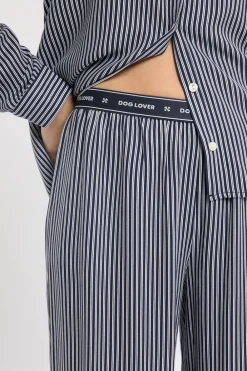 New ETAM Pantalón de pijama a rayas con cintura elástica marino