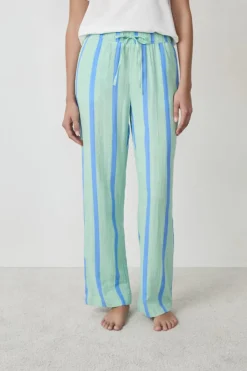 New ETAM Pantalón de pijama a rayas VERDE CLARO