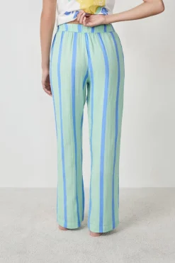 New ETAM Pantalón de pijama a rayas VERDE CLARO