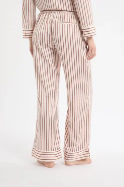 Clearance ETAM Pantalón de pijama a rayas de satén IMP FD CRUDO