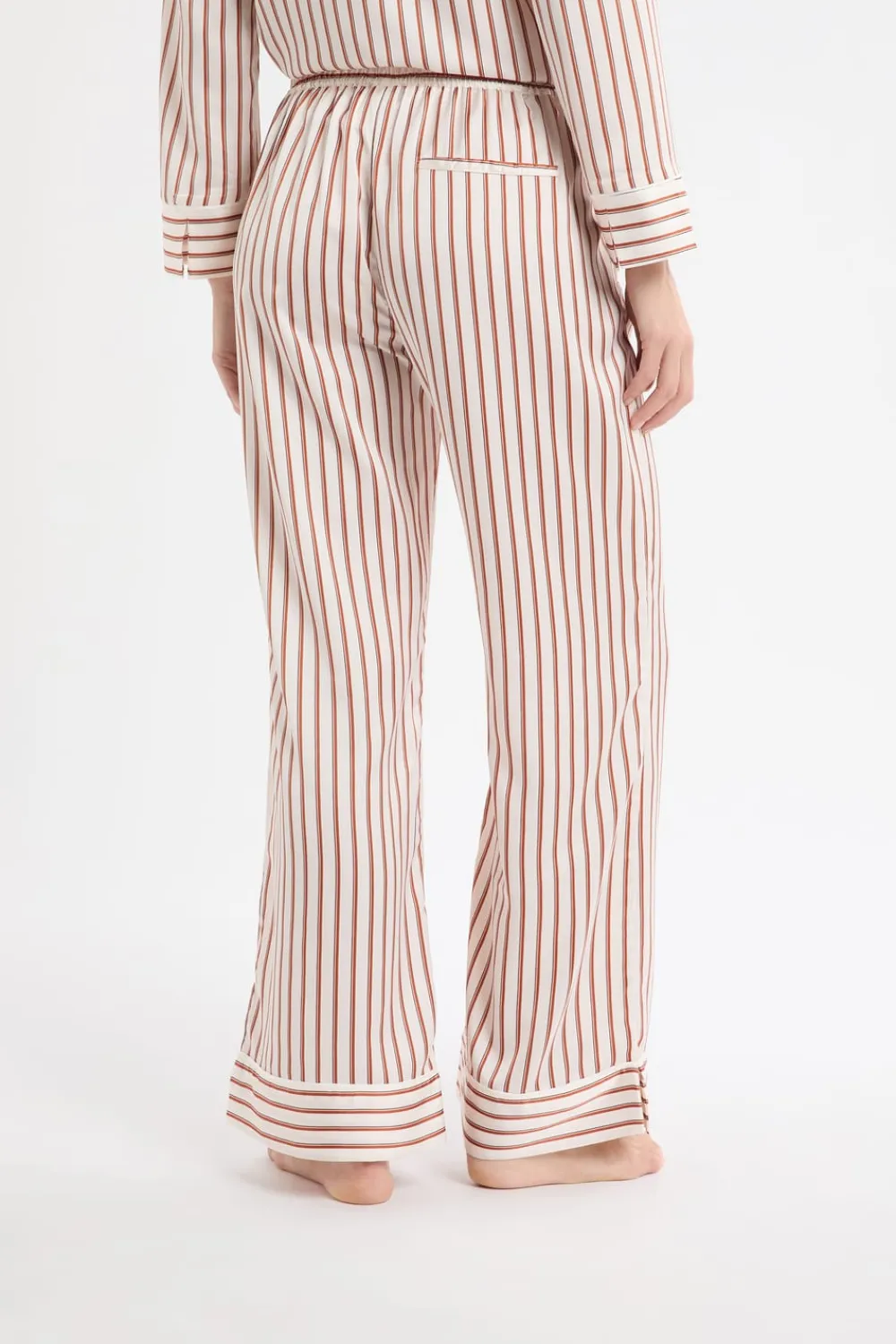 Clearance ETAM Pantalón de pijama a rayas de satén IMP FD CRUDO