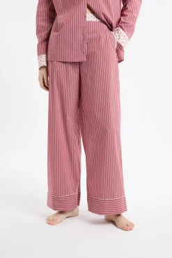 Clearance ETAM Pantalón de pijama a rayas con algodón ROSA EMPOLVADO