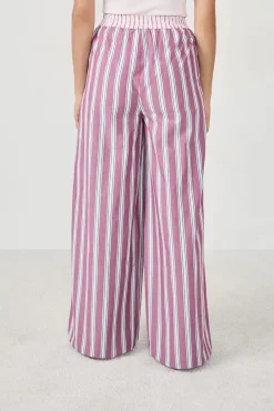 Hot ETAM Pantalón de pijama a rayas BURDEOS GRANATE
