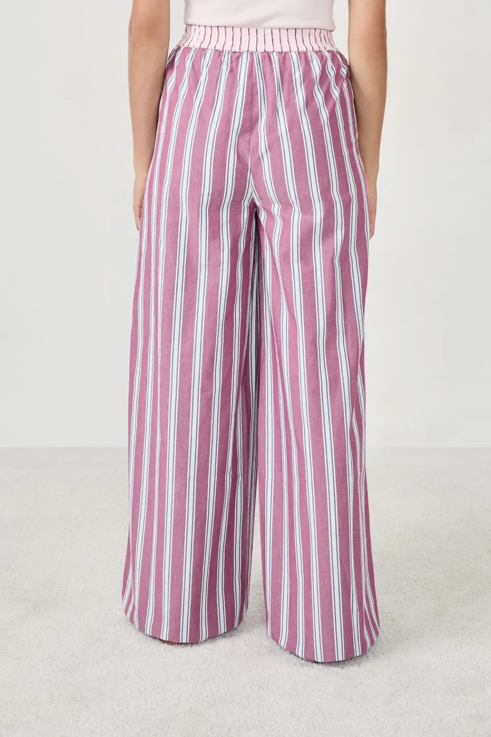 Hot ETAM Pantalón de pijama a rayas BURDEOS GRANATE