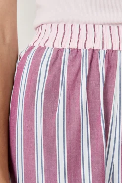 Hot ETAM Pantalón de pijama a rayas BURDEOS GRANATE