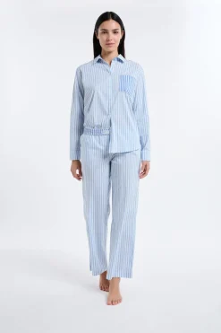 Sale ETAM Pantalón de pijama a rayas AZUL