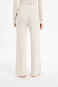 Hot ETAM Pantalón de pijama acanalado BEIGE
