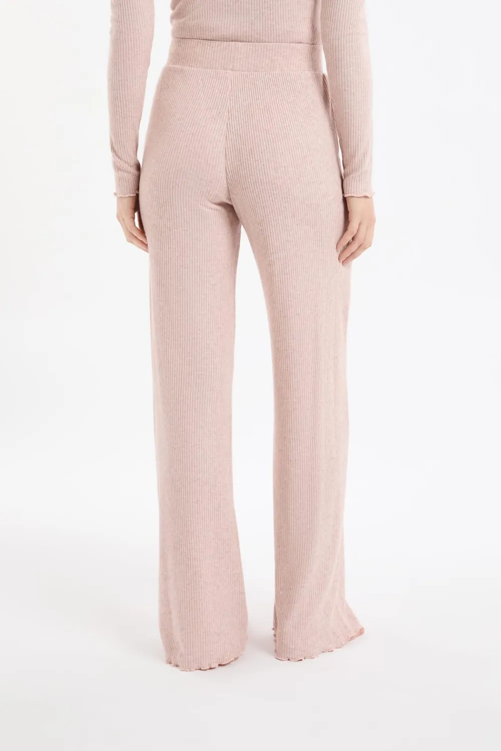 Outlet ETAM Pantalón de pijama acanalado ROSA EMPOLVADO