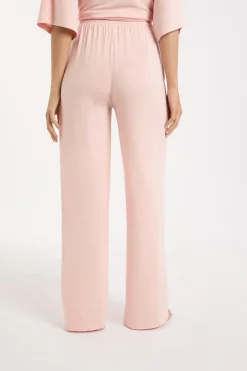 Sale ETAM Pantalón de pijama ancho de modal ROSA EMPOLVADO