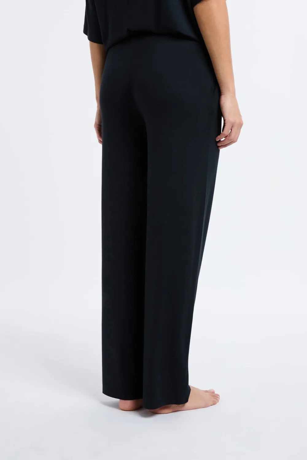 Discount ETAM Pantalón de pijama ancho de modal NEGRO