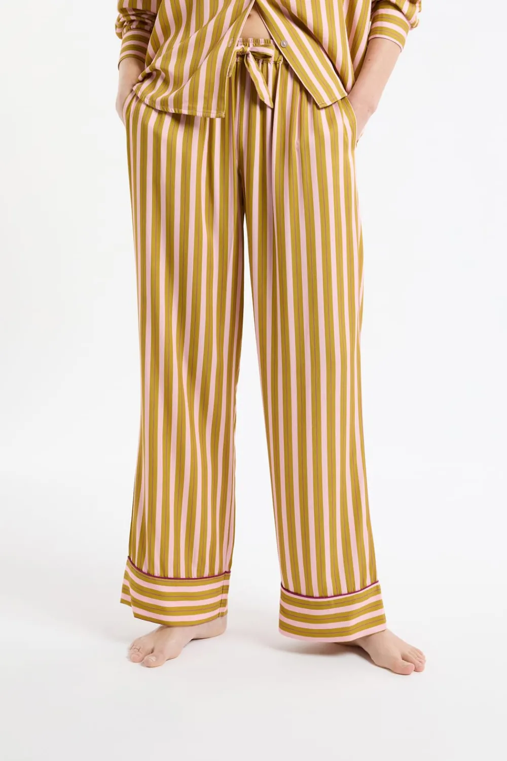 Sale ETAM Pantalón de pijama bicolor a rayas MULTICOLOR