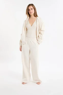 Outlet ETAM Pantalón de pijama con cintura elástica y algodón BEIGE