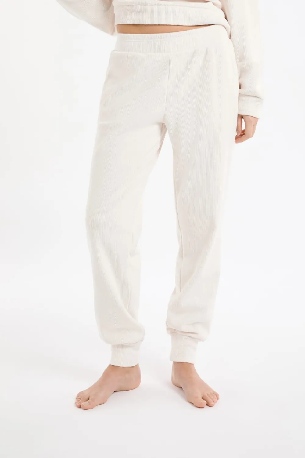 Online ETAM Pantalón de pijama con cintura elástica crudo