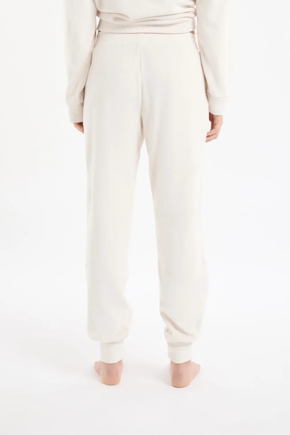 Online ETAM Pantalón de pijama con cintura elástica crudo