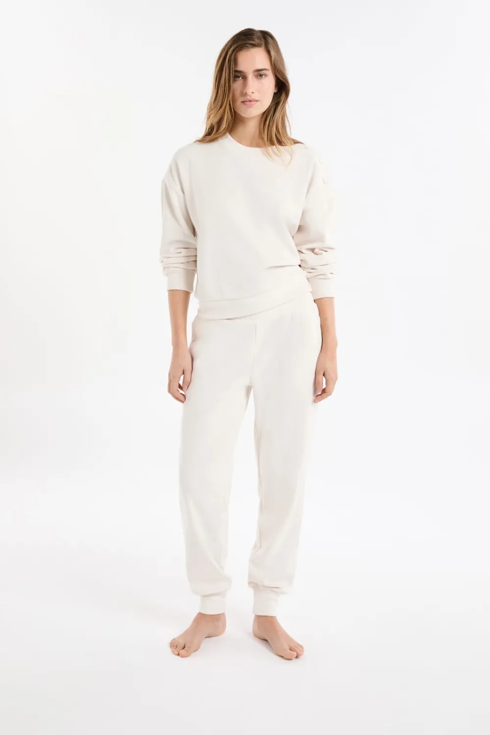 Online ETAM Pantalón de pijama con cintura elástica crudo
