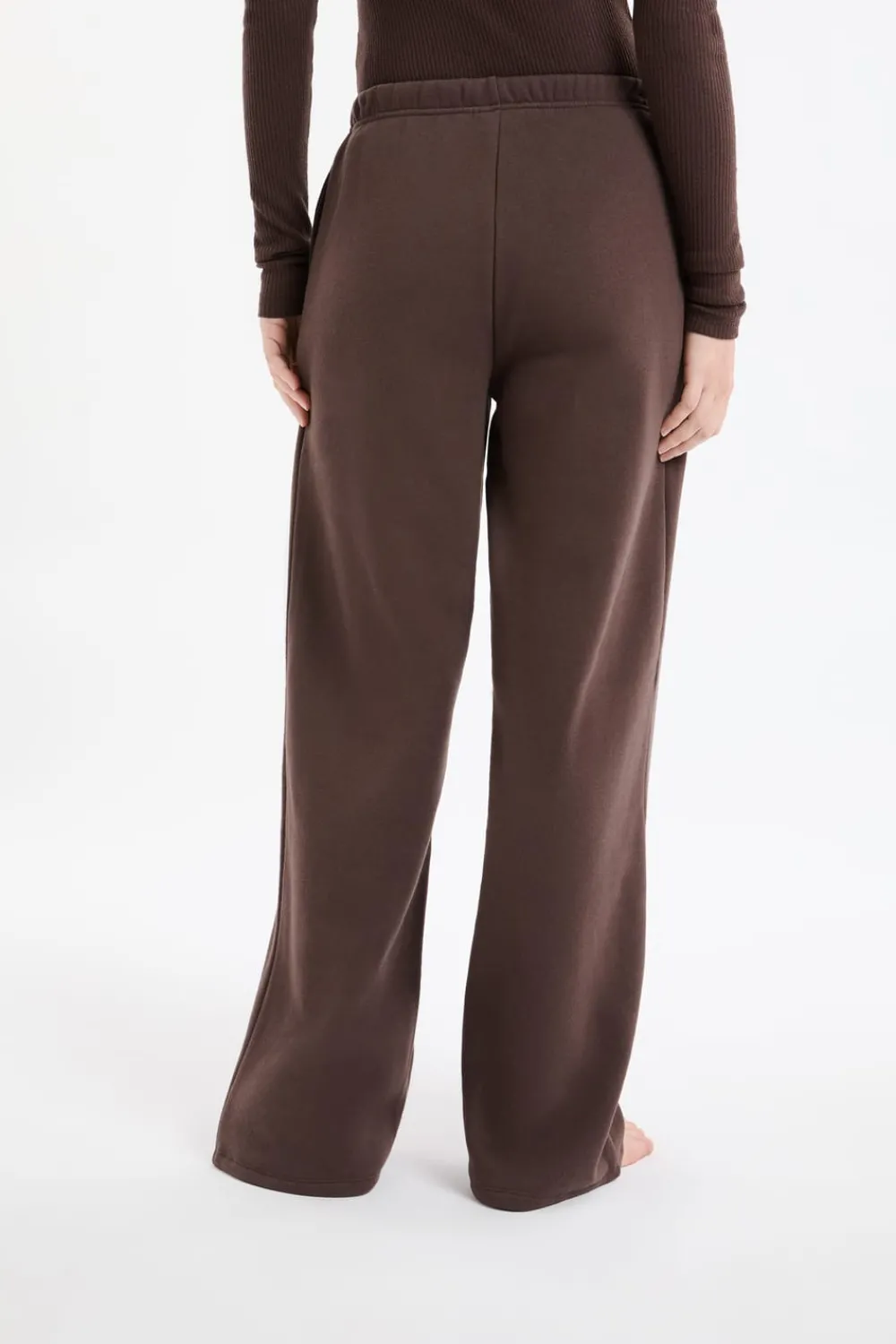 Hot ETAM Pantalón de pijama con cintura elástica y algodón CHOCOLATE